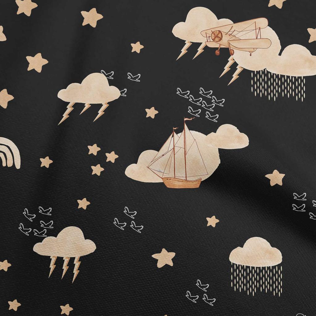 oneOone Cotton Flex Light Gray Fabric Kids Craft Projects Decor Fabric Printed By The Yard 40 Inch