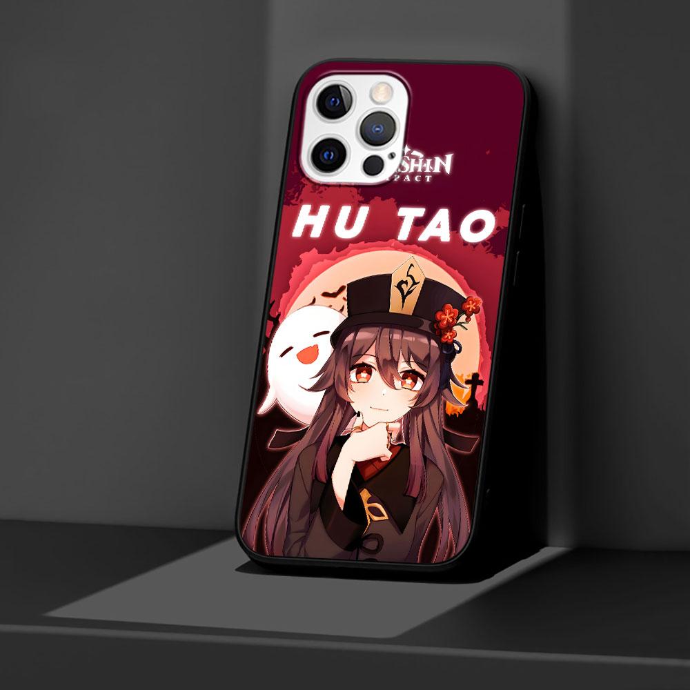 

Ударный чехол Hu Tao Genshin для Apple iPhone 7 SE 2020 11 12 13 14 X XS XR 15 Pro Max, силиконовый черный мягкий чехол для телефона iPhone 15 Plus