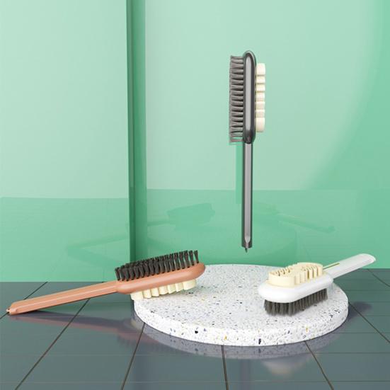1/2/3Pcs Cleaning Brush Double-Sided Shoe Cleaning Brush with Hard Bristles And Soft Silicone Massage Bumps Shoe Cleaning Scrubber