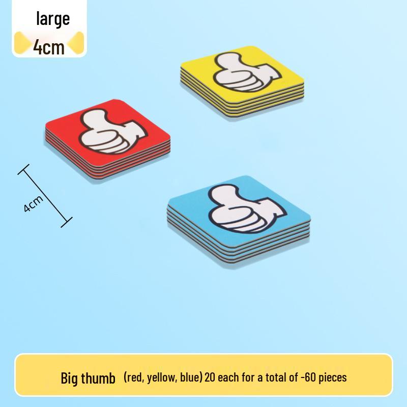 Magnetic Blackboard Stickers: Kids' Reward Magnets with Cartoon Stars, Flowers, and Smileys for Home & Classroom Whiteboards
