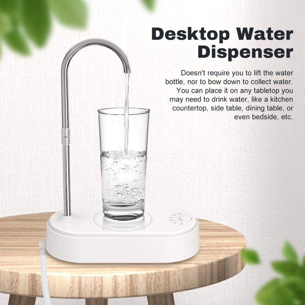 Distributore di bottiglie d'acqua da tavolo, pompa per bottiglie d'acqua da banco per 5 galloni, ricarica USB