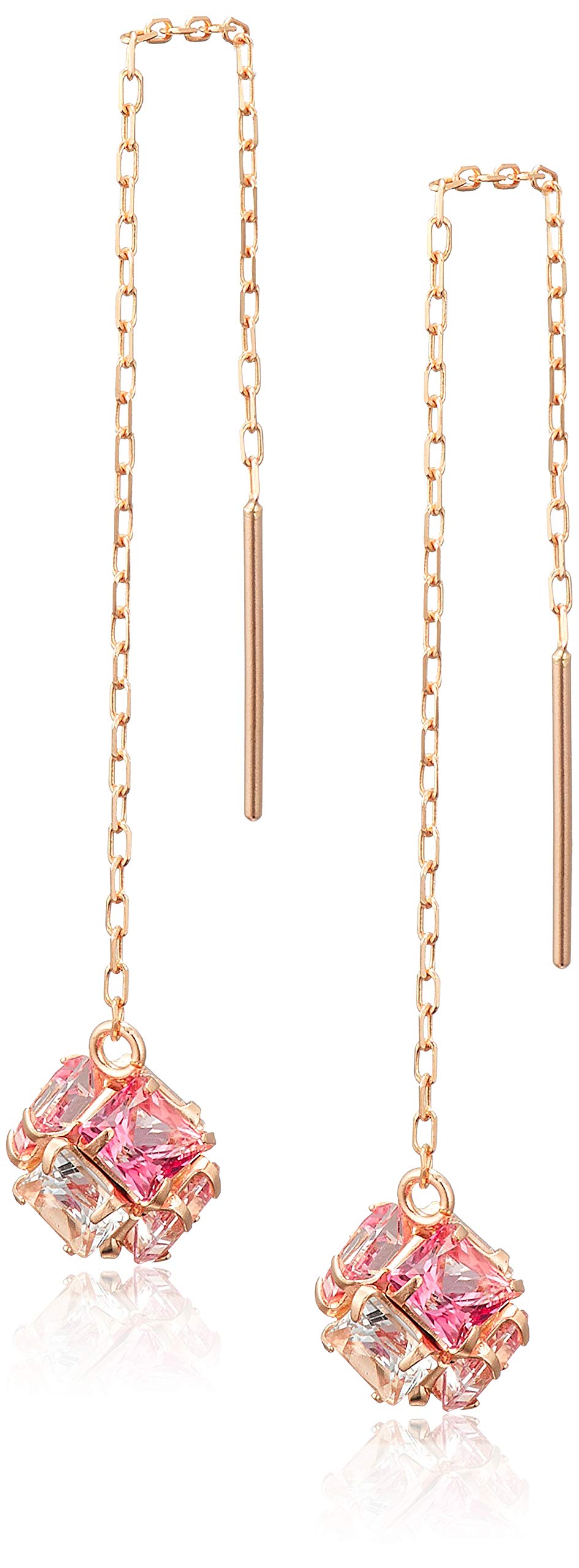 

[Official] ESTELLE Women s American Style Earrings in 10K Pink Gold with November Birthstone Topaz (0222-7961-0019-0000)