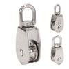 Marine Pulley Stainless Steel Lifting Single Pulley Block Wire Rope Hanging Towing Wheel for Sailboa