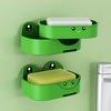 Seifenschale mit Frosch-Thema Lustiges und funktionales Badezimmer-Accessoire für Kinder und Erwachsene, um Seife trocken zu halten
