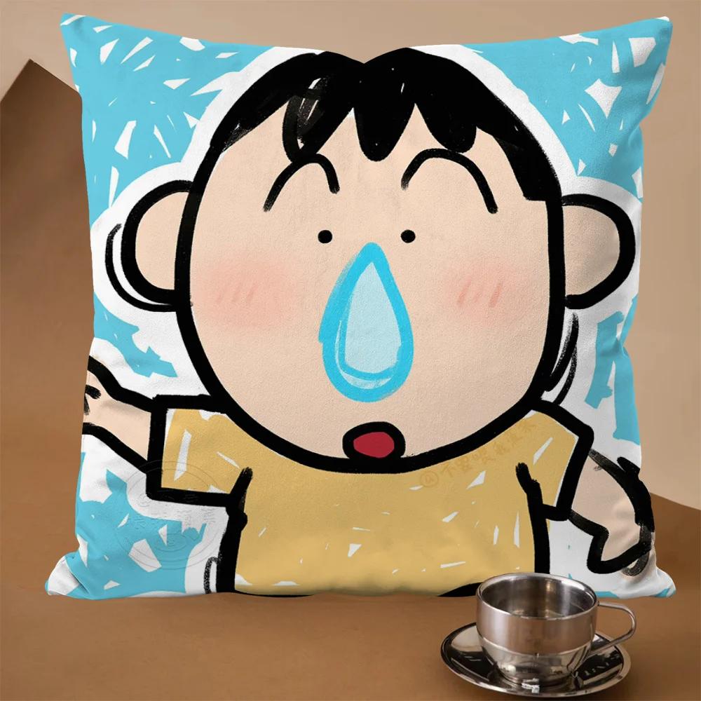 Cartoon Throw Pillow Covers Living Room Decoration Printed Sofa Cushion Cover Polyester Soft Pillowcase