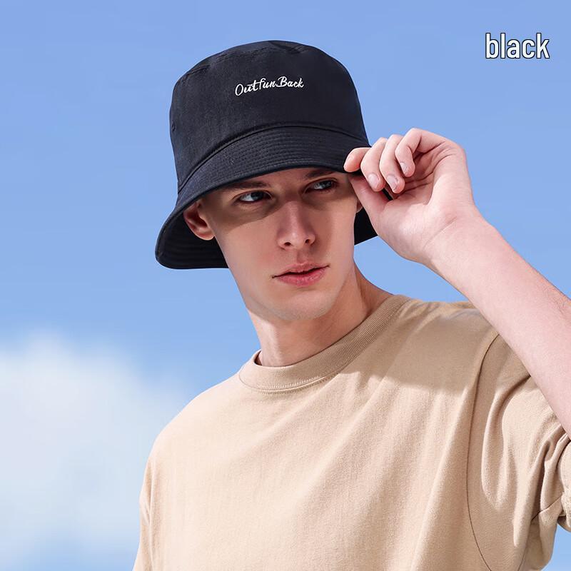 

ZHENYUEQI Washed Cotton Letter Bucket Hat