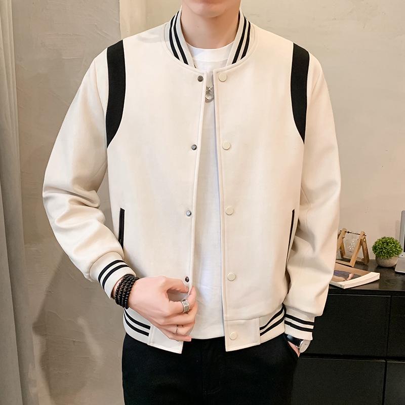 2024 Unisex Retro Baseball Jacket with White Stripes