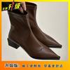 High-end pointed Martin boots women's niche design versatile thick heel thin boots women's new autumn and winter 2025