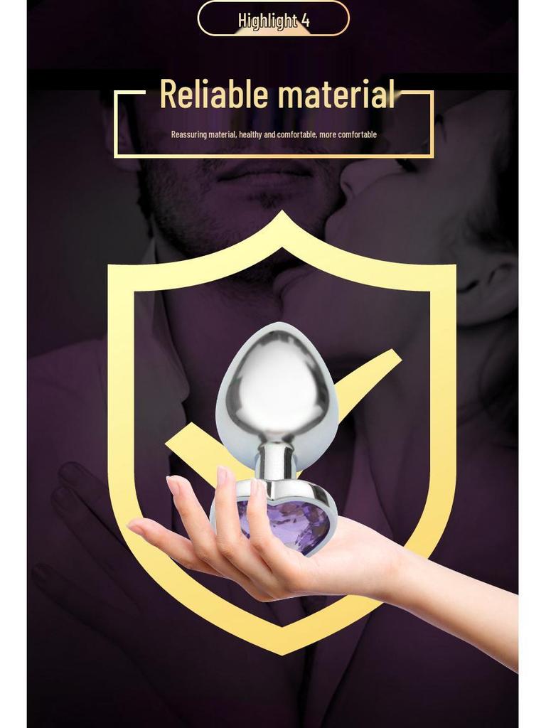 Spielraum: Herzförmiges Metall Analplug Set - 3-teiliges Aluminiumlegierungsset für Erwachsene