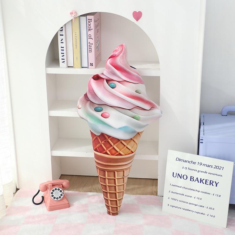 Simulated Cute Ice Cream Doll Ice Cream Pillow Doll Crispy Cone Pillow Plush Toy Ice Cream Cushion