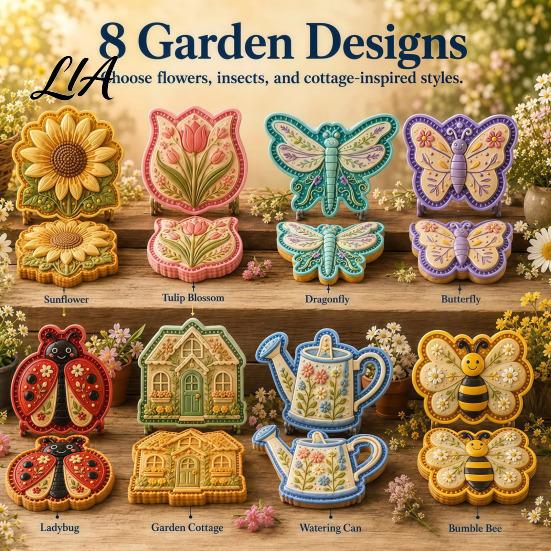 Creative Baking Gifts for Women Spring Garden Mini Pie Mold, Food-Grade Silicone Cookie Cutter DIY Kitchen Tools Afternoon Tea Baking,