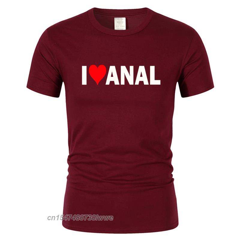 Streetwear Tempo Libero Harajuku Maglietta Top Alfabeto Interesse I Love Anal Maglietta Unisex Fresca Maglietta Battito Cardiaco Maglietta Oversize