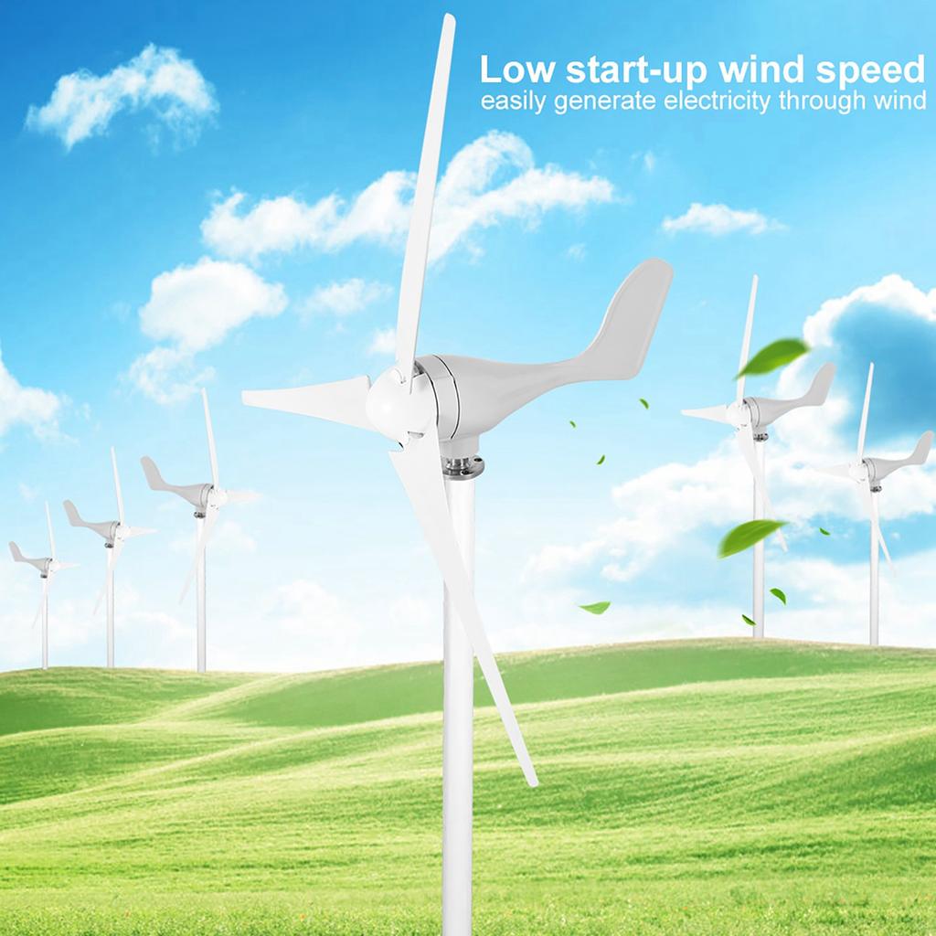 500W Wind   Kit, 3 Blades Generator Set for Home Use, Easily Generate Power with Low Noise  , High Temp Resistance, Convenient Installat