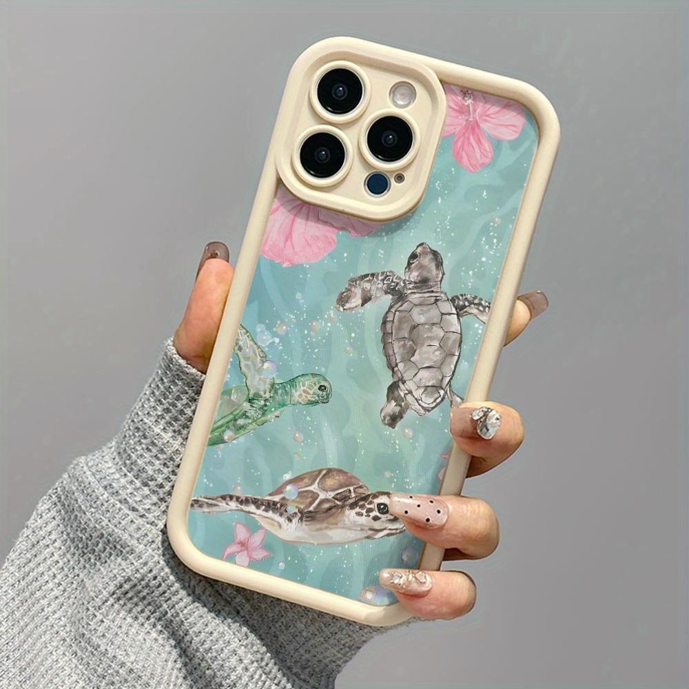 Turtle Back Pattern Design Phone Case Suitable for iPhone 17 16 15 14 13 12 11 Pro/Max/Plus Anti Drop and Shockproof Back Cover