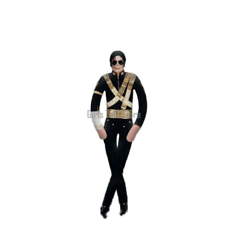 Nieuwe Film Michael Jackson Cosplay Prop Pop Knuffel Gevulde Figuur Poppen Kamer Decoratie Abstract Gewricht Beweeglijkheid Props Cadeau 30CM gray