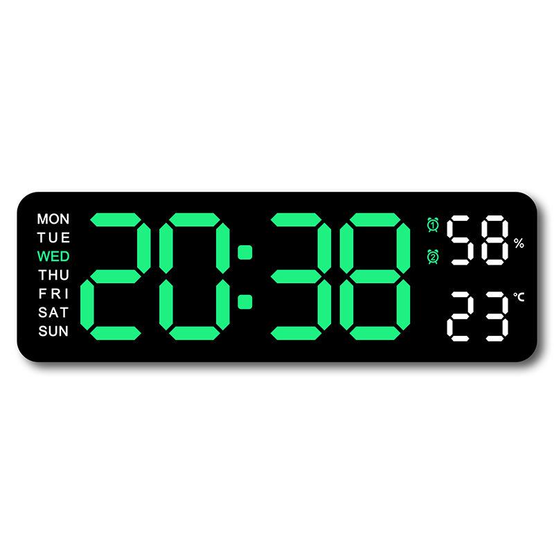 5503 Multifunctional Rectangular Electronic Alarm Clock with Large Font, Wall-Mountable and Freestanding