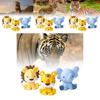 Adorable Pvc Animal Figurines Featuring Cute Tiger Lion And Elephant For Cake Decoration
