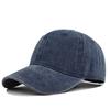 (Marine) Sonnenhut Schirm Denim Einfarbige Baseballkappe Gewaschen Vintage Entenmütze Atmungsaktiv