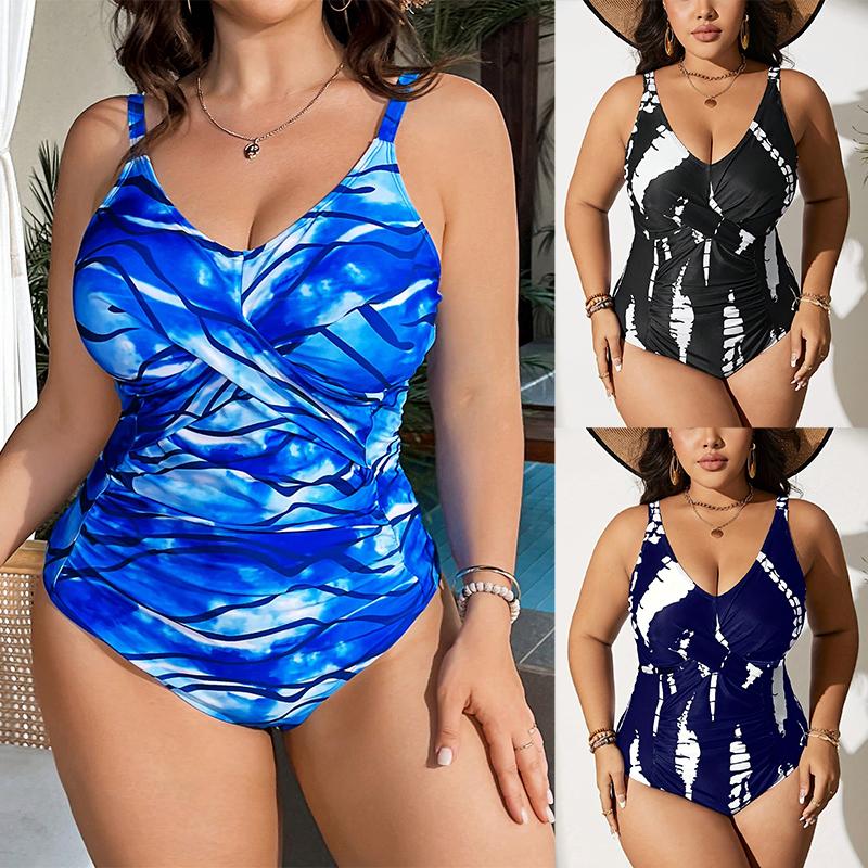 

Купальники больших размеров для женщин 2025 года, сексуальный женский купальник-бикини, цельный купальный костюм, танкини, большая пляжная одежда, купальные костюмы, монокини