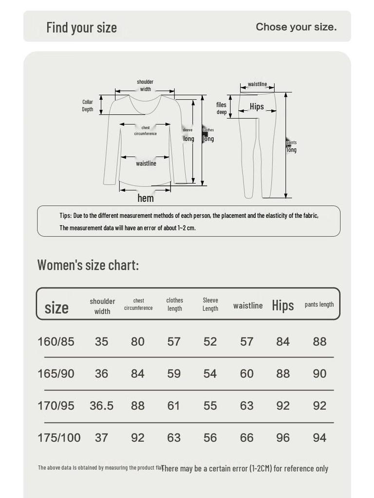 Hongdou Home Women's Antibacterial Double-Sided Fleece Thermal Underwear Set