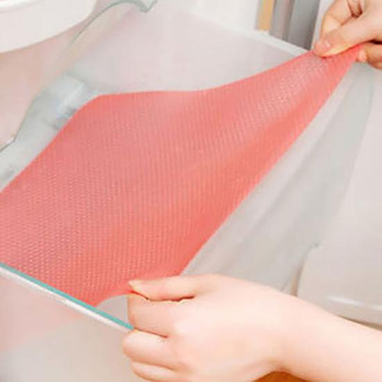 4Pcs Refrigerator Pad Anti Slip Kitchen Supply EVA Cuttable Refrigerator Pad Mat for Cabinets