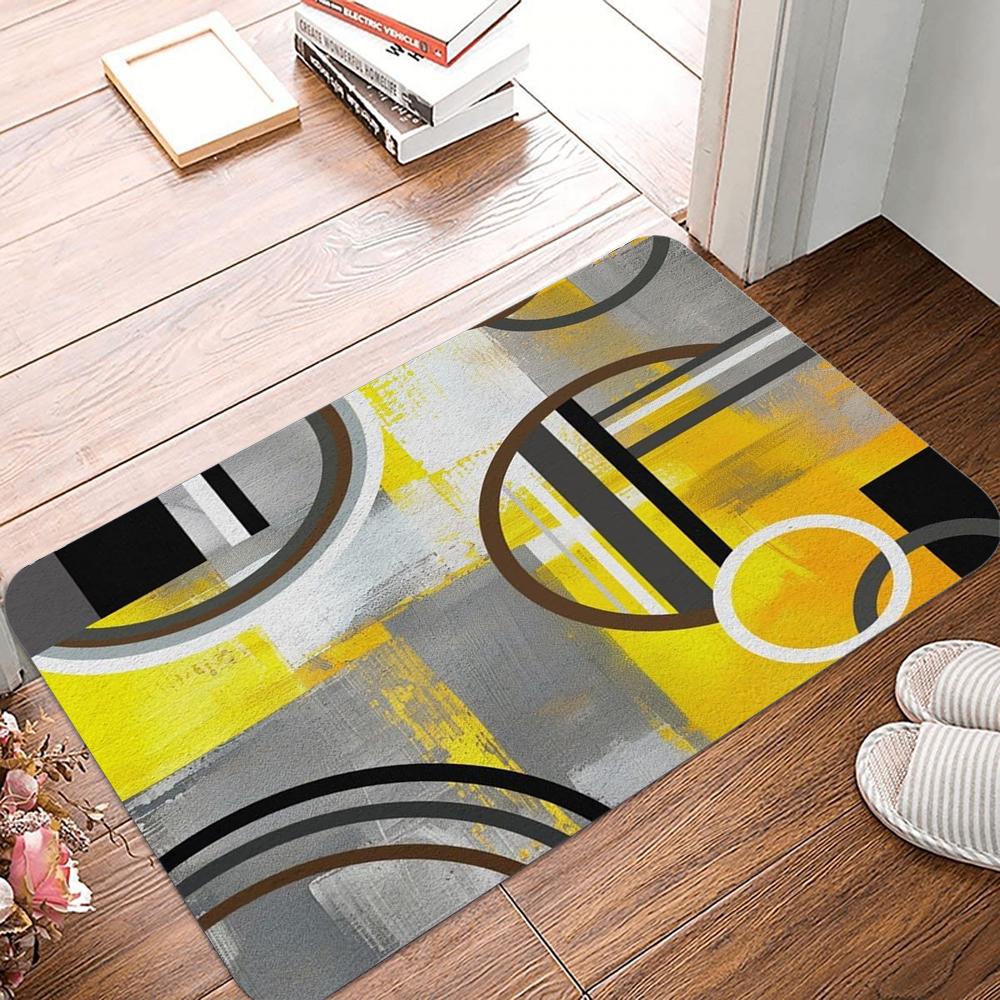 Modern abstract geometric Entrance Doormat Non-Slip Rugs Carpet Indoor Outdoor Floor Mat Living Room Bedroom Bath Kitchen Rug