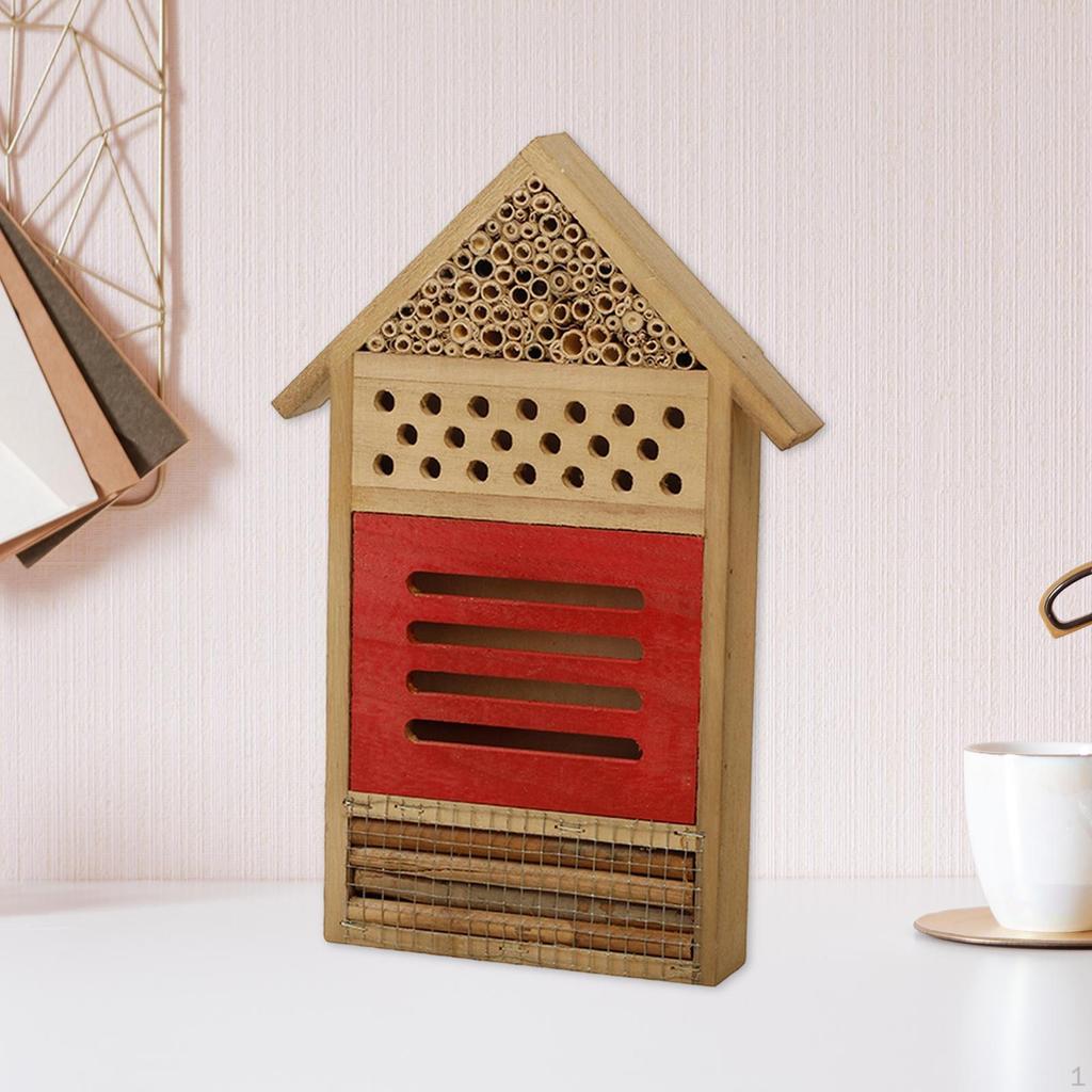 Bee House Nesting Box Butterfly for Yard Fence Outdoor Backyard