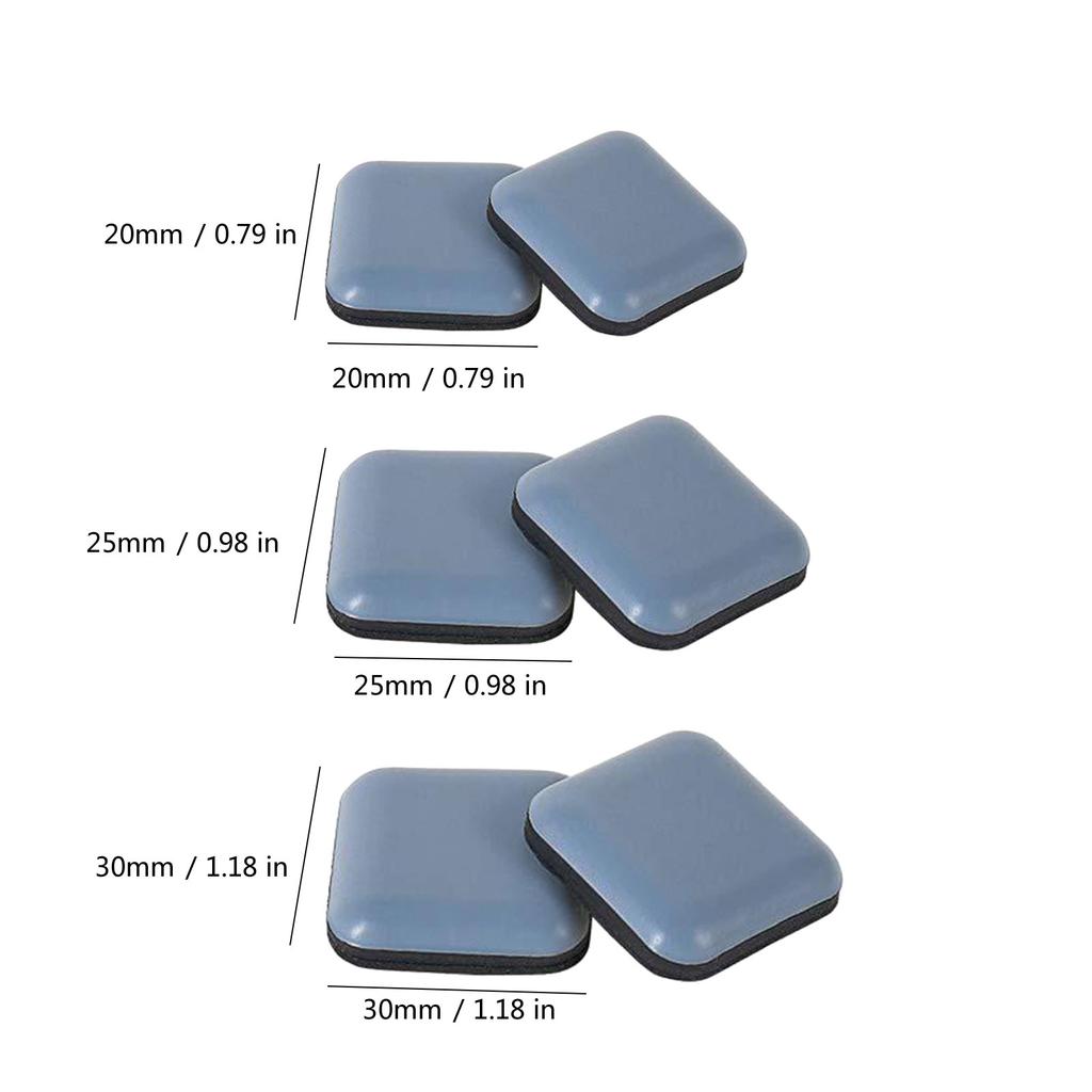 Pack of 50 Practical Adhesive Furniture Sliders Pad Quiet Glides Floor Protectors Accessory for Hardwoods and Carpet