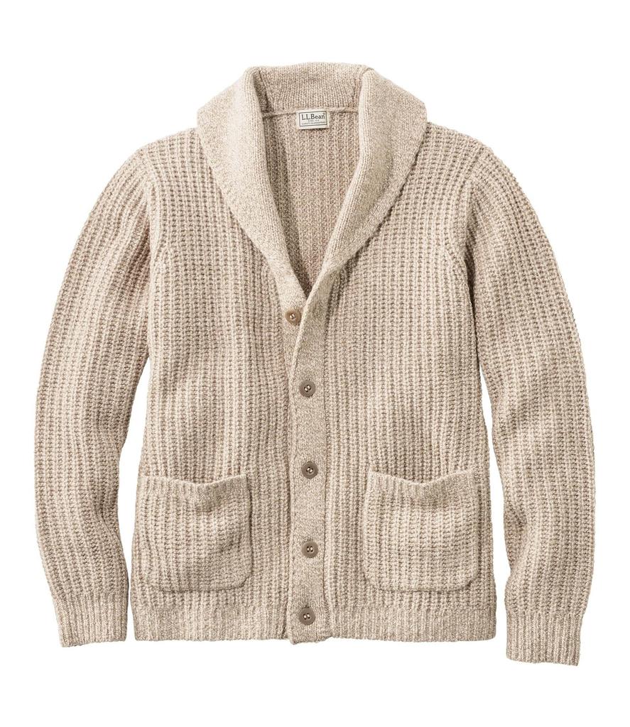 Classic Rag Wool US Size Natural 1000059590 L.L.Bean Men's Sweater/Cardigan, Fit, Regular, Small, White,