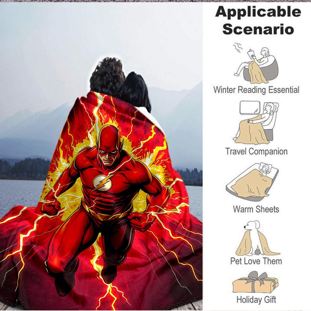 1pc Flash Lightning Flannel Throw Blanket Lightweight Soft Warm All Season Blanket for Sofa, Bed, Travel, Camping L1024149