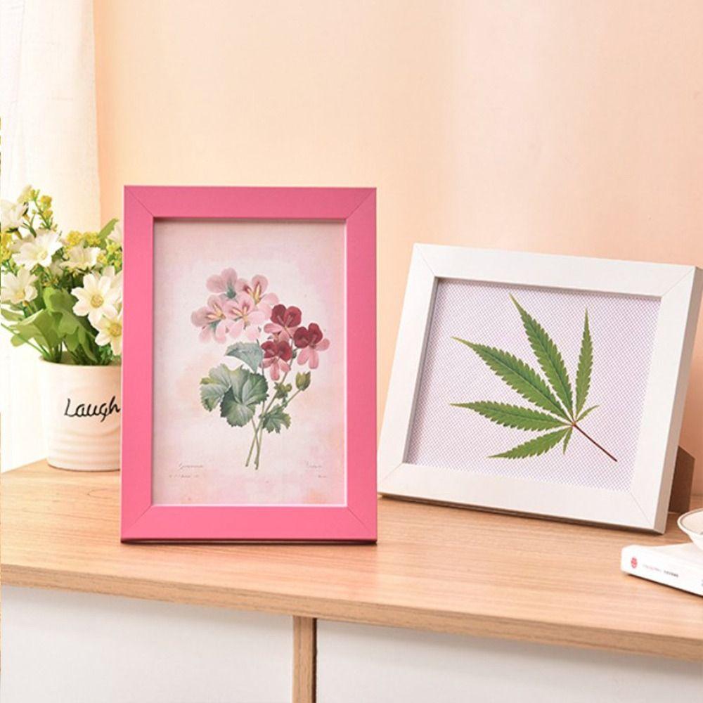 INS Colorful Photo Frame Drawings Handcraft Picture Frame DIY Multi Size Display Holders Desktop