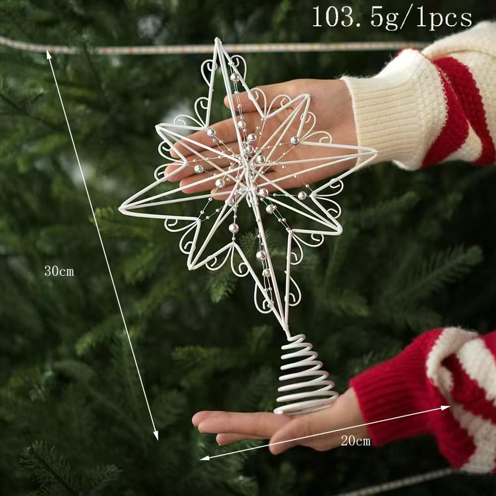 Creative Snowflakes Glitter Christmas Tree Decoration Christmas Tree Topper Christmas Tree Star Light Up Party Props 2026