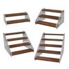 Acrylic Wood Display Stand Shelf 7.9inch Long Collection Organizer