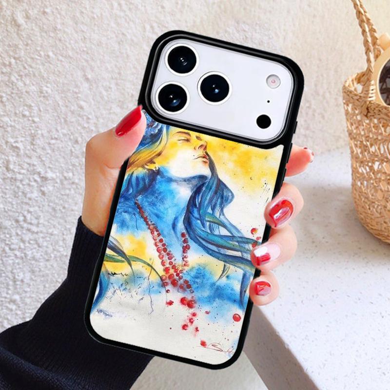 U-kraine Flagge Mädchen Muster Handyhülle Für iPhone 17 Air 16 15 14 13 12 11 Pro Max Plus