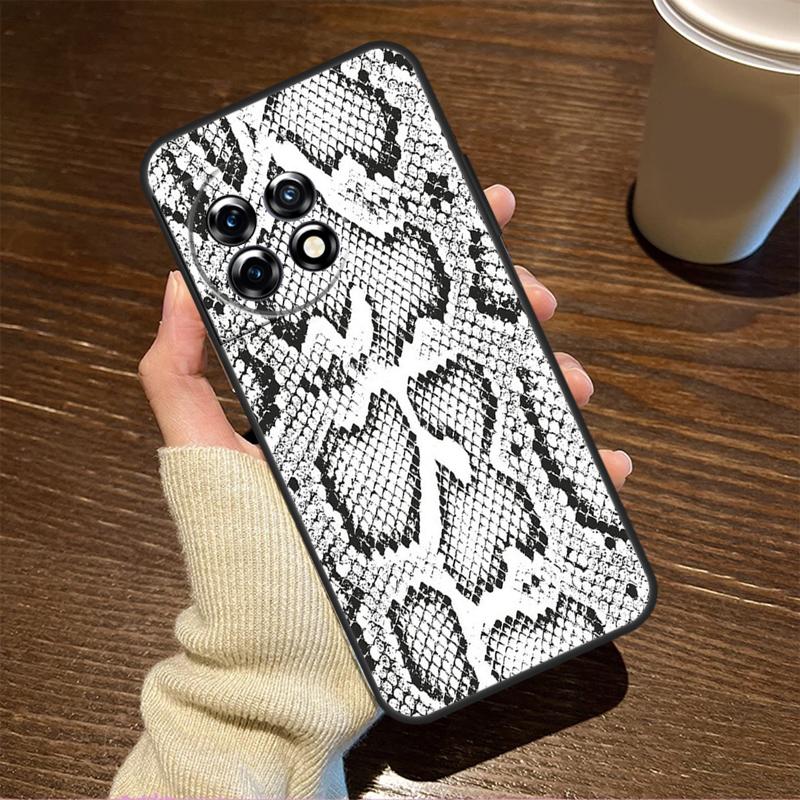 Snake Skin Print Case For OnePlus 15R 13R 12R 10R 8T 10T 13T 15 13 12 11 9 10 Pro Nord CE 5 4 3 2 Lite N20 N30