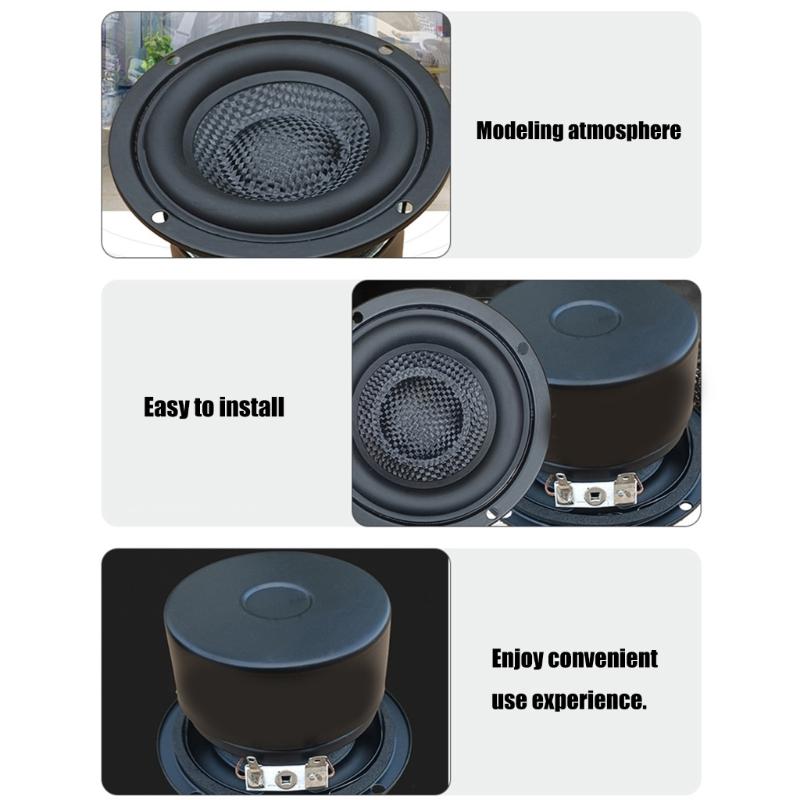 3" Round Woofers Subwoofer Hifi Speakers, Low End Response, 4Ohm 25Watt, Fiberglasses Crafted