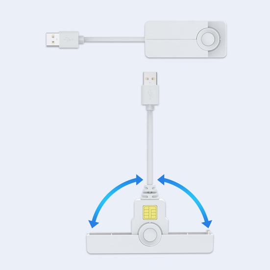 Type-C Smart Card Reader Plug-and-Play Card Windows Portable Bank Reader for USB 2 Chip Card Reader