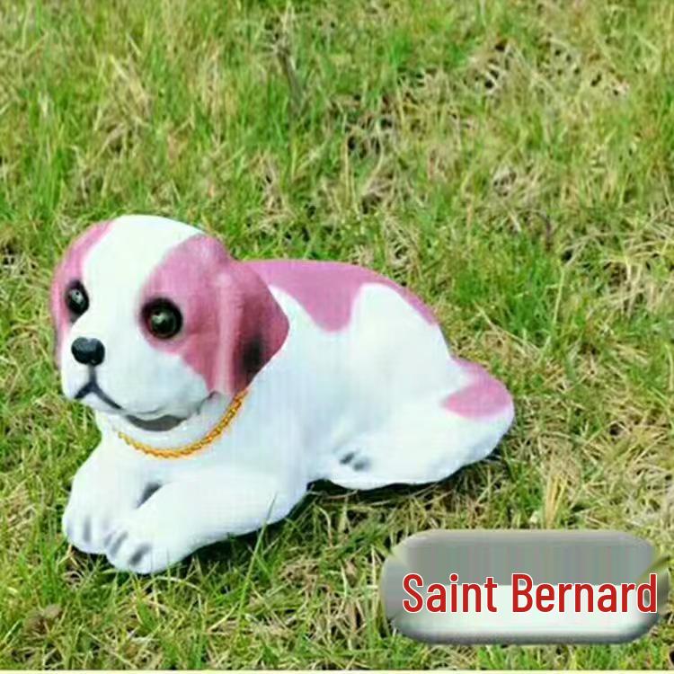Cute Bobblehead Dog Figurine - Cartoon Pet Car Decoration for Women's Interior