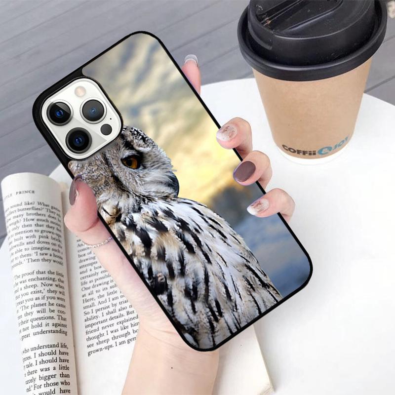 Owl Animal Pattern Phone Case For iPhone 17 Air 13 12 14 15 16  Cover For Apple Pro Max 6S Plus Coque