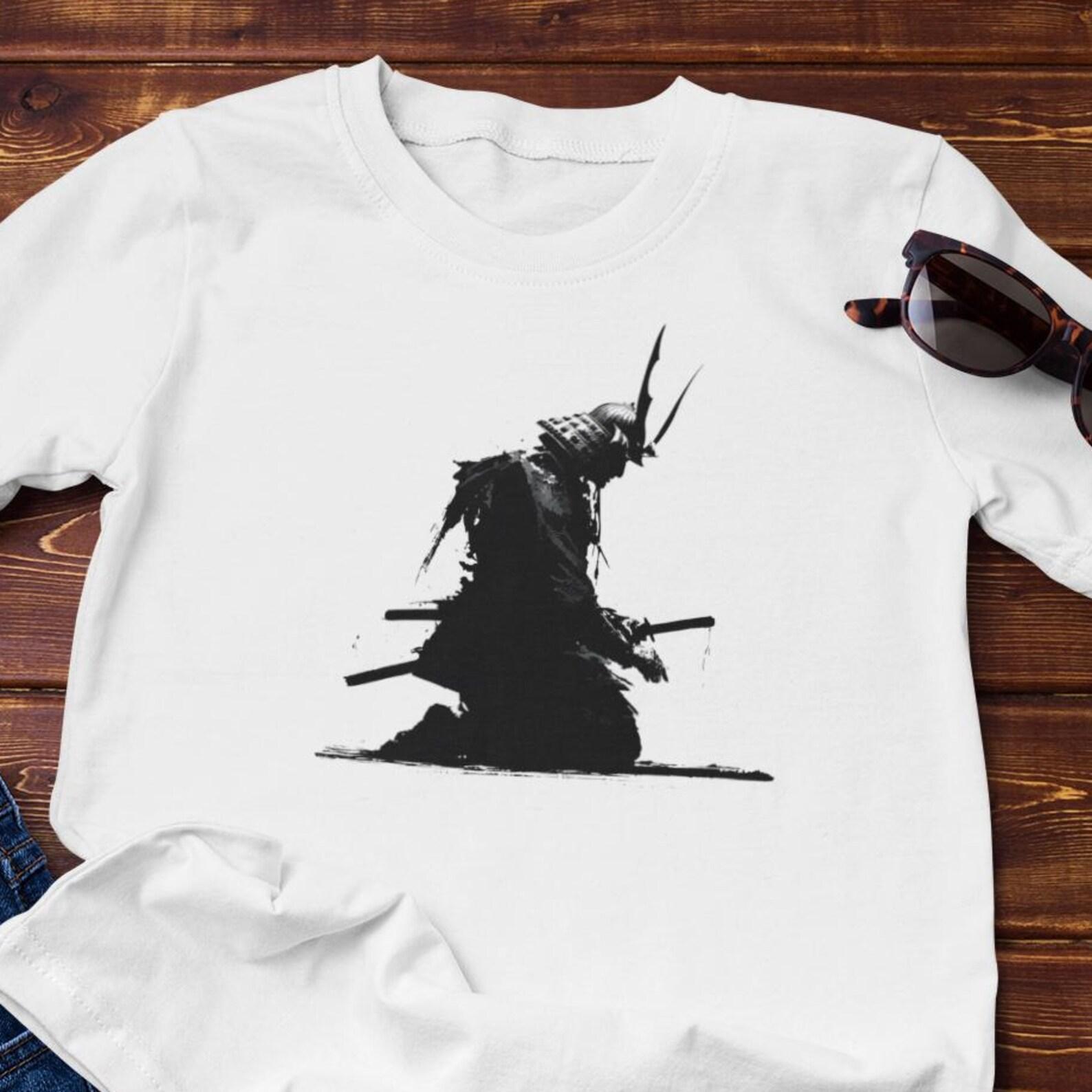 Kneeling Samurai Bushido Tee | Japanese Warrior Graphic Tee S