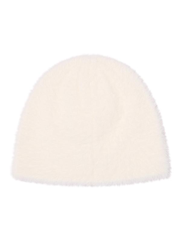 KIRSH Mohair Metal Logo Beanie [Ivory]