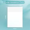 50 Sheets Transparent PET Sticky Note Students Memo School Office Supplies  Marks Sticker Waterproof