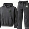 Completo da uomo casual con felpa con cappuccio e pantaloni coordinati Outfit sportivo streetwear Leggero Comodo