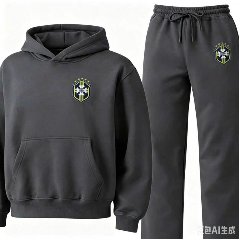 Completo da uomo casual con felpa con cappuccio e pantaloni coordinati Outfit sportivo streetwear Leggero Comodo