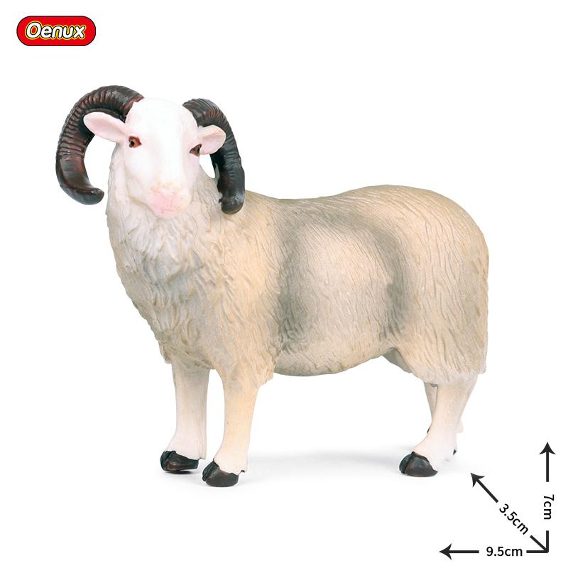 Oenux Farm Animals Simulation Cute Model Action Figure Alpaca Cow Horse Figurines Sheep Goat Miniature Educational Toy For Kid