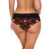 2024 Christmas Plaid Snowflake Women's Sexy Digital Print Triangle Panties