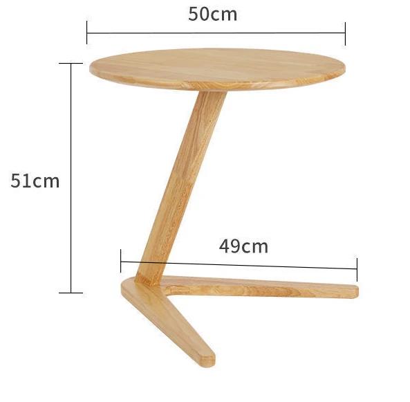 Nordic Small Solid Wood Tea Table Creative Round Side Desk Leisure Tea Table Malay Imported Solid Wood  Desk Multi-functional