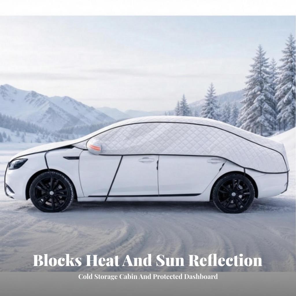Windproof Full-Coverage Car Snow and Sun Cover Waterproof Windshield