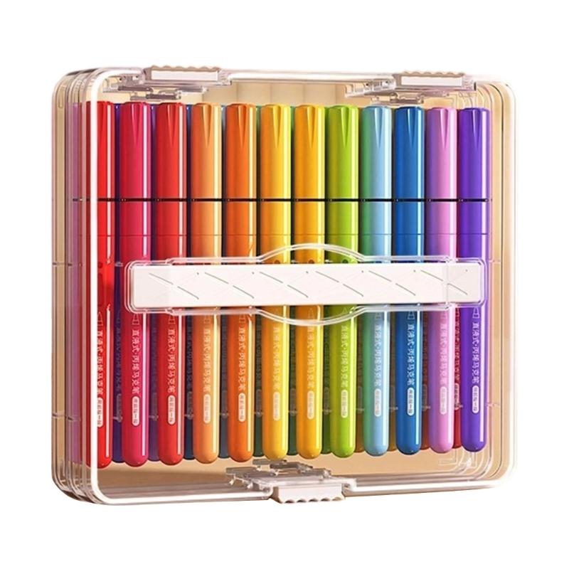 12/24 Colors Acrylic Pen Acrylic Paint Markers Colouring Pen Acrylic Markers Graffiti Marker with Soft Tip for Drawing