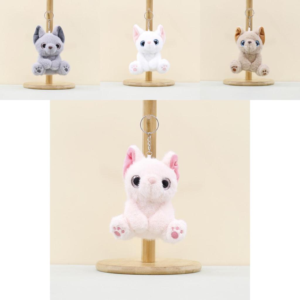 Cat Delightful Plush Doll Keychain Soft Cuddly Cat Toy Perfect For Bag Accessories